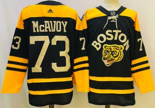 Men's Boston Bruins #73 Charlie McAvoy Black Classic Primegreen Stitched Jersey