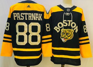 Men's Boston Bruins #88 David Pastrnak Black Classic Primegreen Stitched Jersey