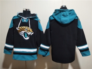 Jacksonville Jaguars Blank Black Ageless Must-Have Lace-Up Pullover Hoodie