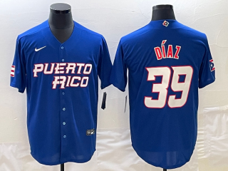 Puerto Rico Baseball #39 Edwin Díaz 2023 Royal World Baseball Classic Stitched Jersey