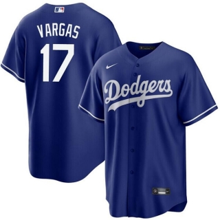Los Angeles Dodgers #17 Miguel Vargas Blue Cool Base Stitched Baseball Jersey