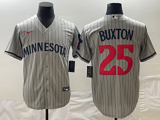 Minnesota Twins #25 Byron Buxton Grey Cool Base Stitched Jersey