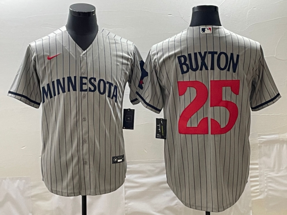 Minnesota Twins #25 Byron Buxton Grey Cool Base Stitched Jersey