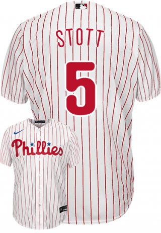 Philadelphia Phillies #5 Bryson Stott White Cool Base Stitched Baseball Jersey