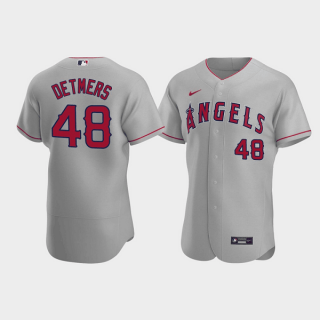 Los Angeles Angels #48 Reid Detmers Grey Flex Base Stitched Jersey