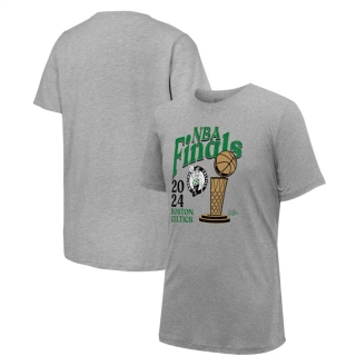 Boston Celtics Heather Gray 2024 Finals Revolution T-Shirt