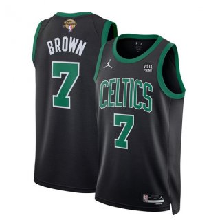 Boston Celtics #7 Jaylen Brown Black 2024 Finals Statement Edition Stitched
