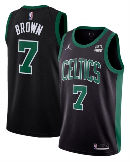 Boston Celtics #7 Jaylen Brown Black Statement Edition Stitched Basketball Jersey