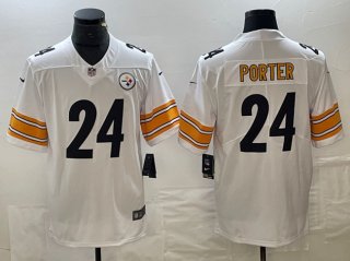 Pittsburgh Steelers #24 Joey Porter Jr. White Vapor Untouchable Limited Stitched
