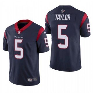 Houston Texans #5 Tyrod Taylor Navy Vapor Untouchable Limited Stitched Jersey