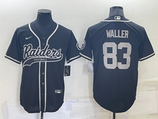 Las Vegas Raiders #83 Darren Waller Black Cool Base Stitched Baseball Jersey