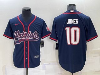 New England Patriots #10 Mac Jones Navy Cool Base Stitched Baseball Jersey