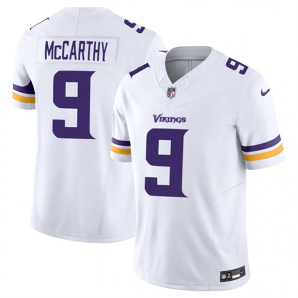 Minnesota Vikings #9 J.J. McCarthy White 2024 Draft F.U.S.E Vapor Untouchable