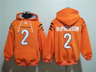 Cincinnati Bengals #2 Evan McPherson Orange Pullover Hoodie