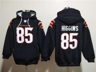 Cincinnati Bengals #85 Tee Higgins Black Pullover Hoodie