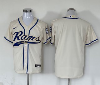 Los Angeles Rams blank cream baseball jersey