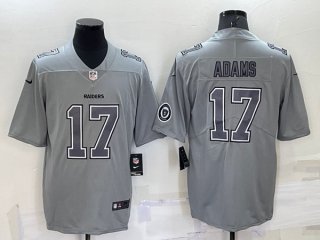 Las Vegas Raiders #17 Davante Adams Gray With Patch Atmosphere Fashion Stitched