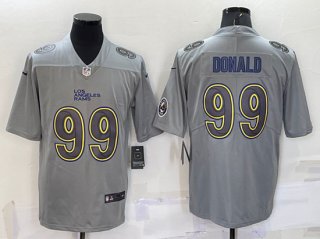 Los Angeles Rams #99 Aaron Donald Gray With Patch Atmosphere Fashion Stitched