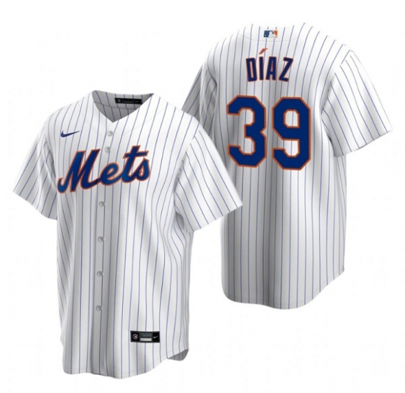 New York Mets #39 Edwin Díaz White Cool Base Stitched Baseball Jersey ...