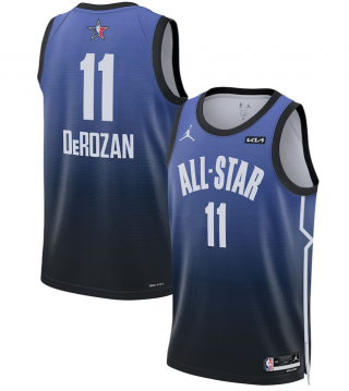 2023 All-Star #11 DeMar DeRozan Blue Game Swingman Stitched Basketball Jersey