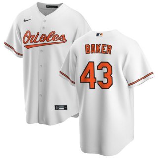 Baltimore Orioles #43 Bryan Baker White Cool Base Stitched Jersey