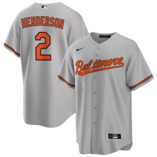 Baltimore Orioles #2 Gunnar Henderson Grey Cool Base Stitched Jersey
