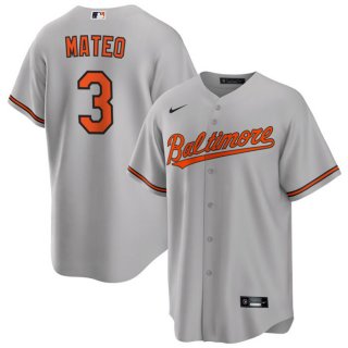 Baltimore Orioles #3 Jorge Mateo Grey Cool Base Stitched Jersey