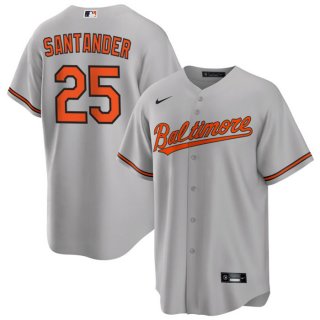 Baltimore Orioles #25 Anthony Santander Grey Cool Base Stitched Jersey
