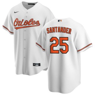 Baltimore Orioles #25 Anthony Santander White Cool Base Stitched Jersey