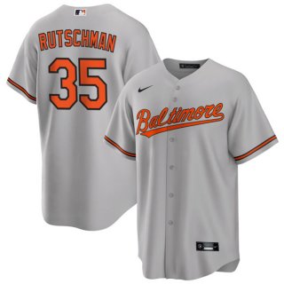 Baltimore Orioles #35 Adley Rutschman Grey Cool Base Stitched Jersey