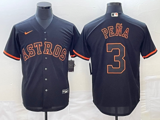 Houston Astros #3 Jeremy Peña Black Cool Base Stitched Jersey