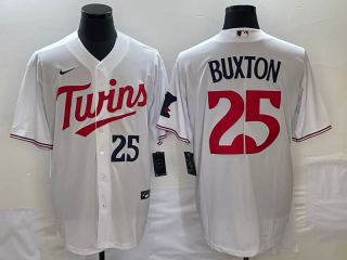 Minnesota Twins #25 Byron Buxton White Cool Base Stitched Jersey
