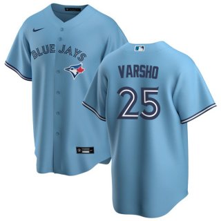 Toronto Blue Jays #25 Daulton Varsho Light Blue Cool Base Stitched Jersey