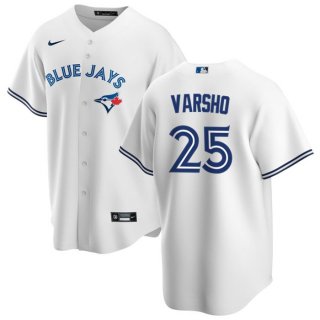 Toronto Blue Jays #25 Daulton Varsho White Cool Base Stitched Jersey