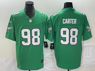 Philadelphia Eagles #98 Jalen Carter Green 2023 F.U.S.E. Vapor Untouchable Stitched
