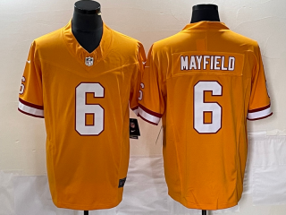 Tampa Bay Buccaneers #6 Baker Mayfield Orange Throwback Limited Stitched