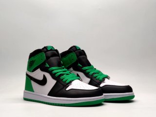 Jordan 1 high top black green toe shoes