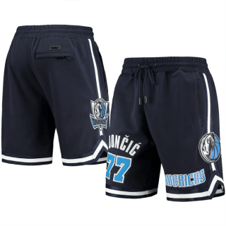 Dallas Mavericks #77 Luka Doncic Navy Shorts