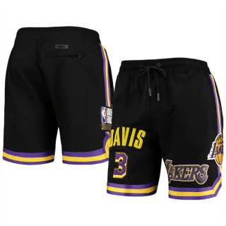 Los Angeles Lakers #3 Anthony Davis Black Shorts
