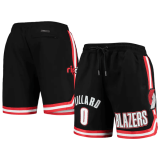 Portland Trail Blazers #0 Damian Lillard Black Shorts