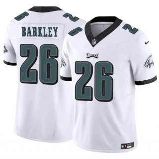 Youth Philadelphia Eagles #26 Saquon Barkley White 2023 F.U.S.E Vapor Untouchable