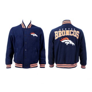 Denver Broncos Navy Stitched Jacket