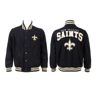 New Orleans Saints Black Stitched Jacket