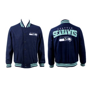 Seattle Seahawks Navy Stitched Jacket