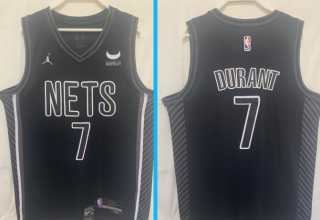 Brooklyn Nets #7 Kevin Durant black jersey