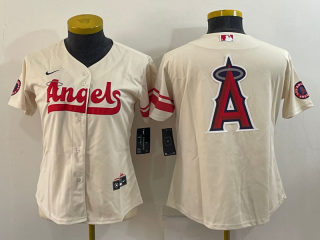 Women's Los Angeles Angels 2022 Cream City Connect Team Big Logo Stitched Baseball