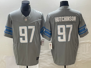 Detroit Lions #97 Aidan Hutchinson Grey 2023 F.U.S.E. Vapor Untouchable Limited