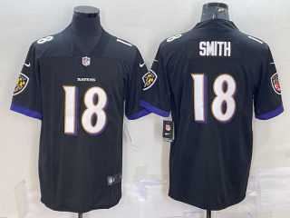 Baltimore Ravens #18 Roquan Smith Black Vapor Untouchable Limited Stitched
