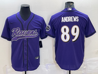 Baltimore Ravens #89 Mark Andrews Purple With Patch Cool Base Stitched Baseball