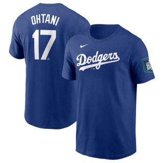 Los Angeles Dodgers #17 Shohei Ohtani Royal 2024 World Tour Seoul Series Name &